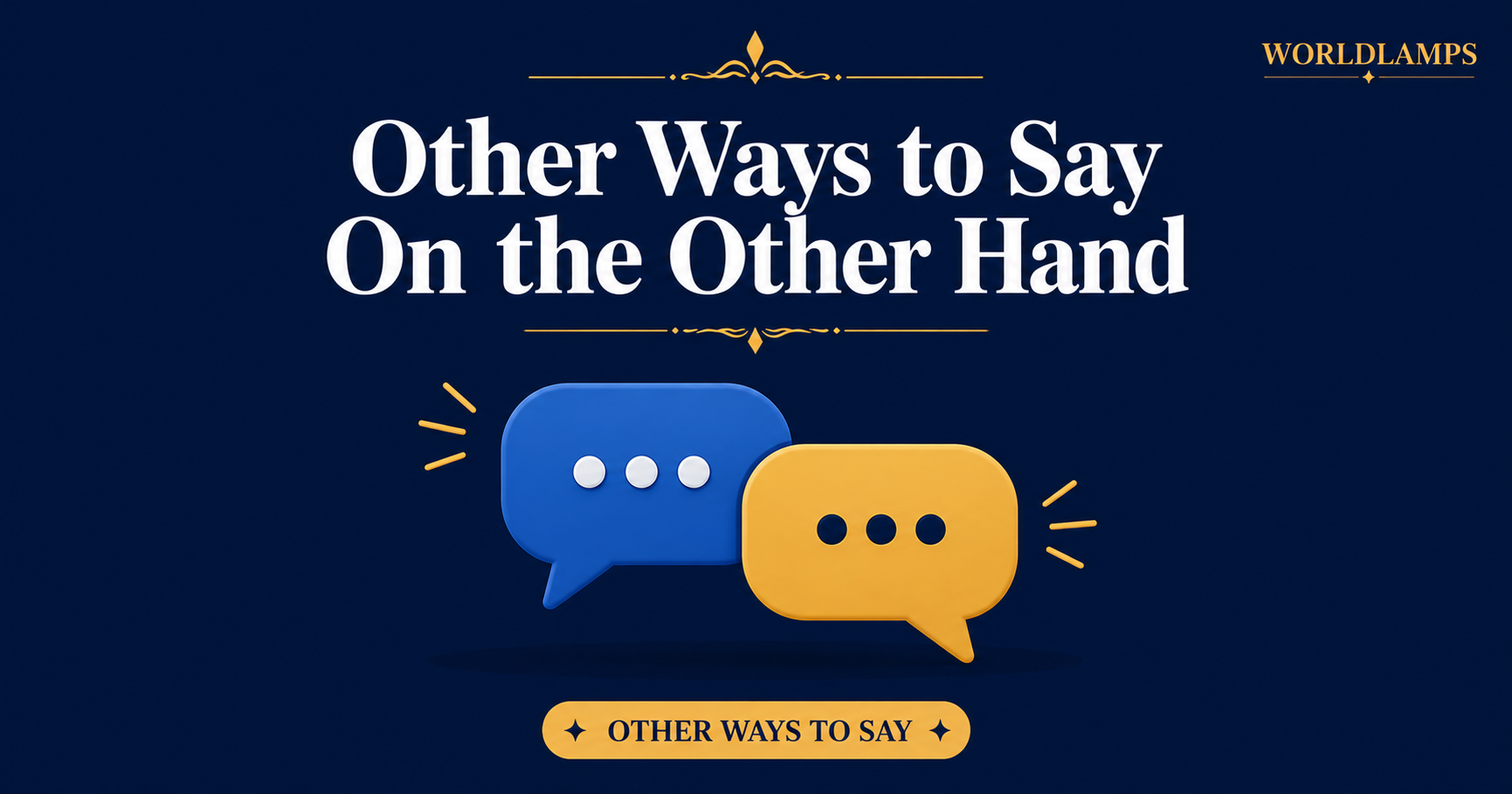 other ways to say on the other hand